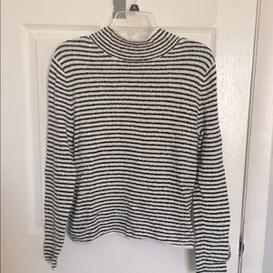 J.Crew Striped Mockneck Pullover Sweater, Small